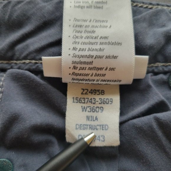 Paige Hoxton High Rise Skinny Crop Distressed Raw Hem Jean, Nila Grey - Picture 10 of 12